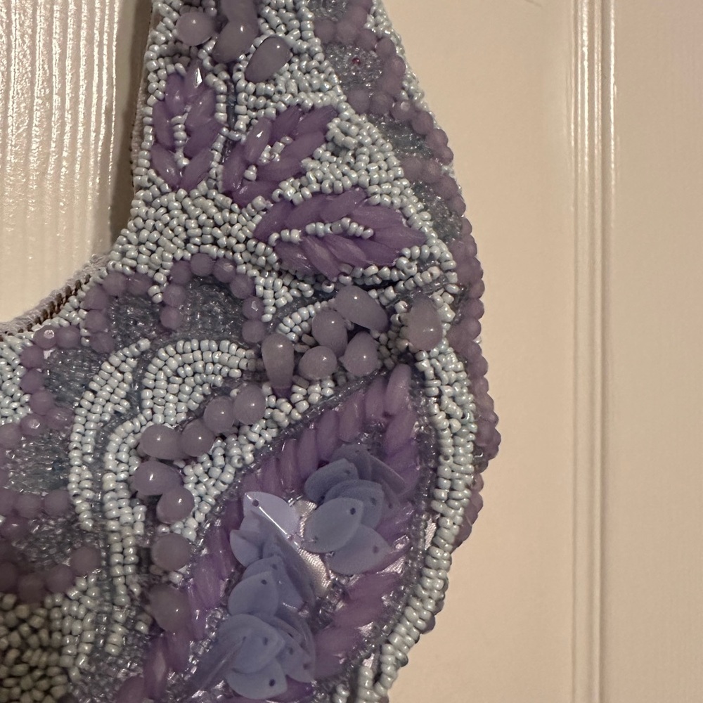 Chic Lavender Beaded Women's Hobo Bag - Picture 2 of 4